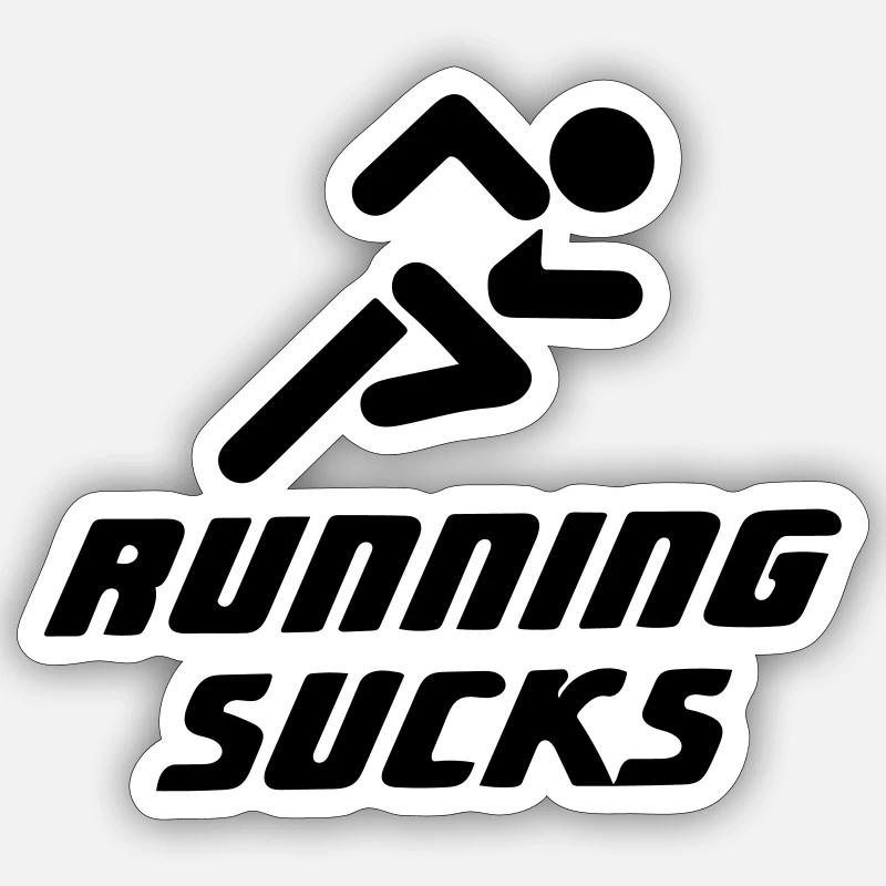 courir c'est nul Sticker taille S (10 x 10 cm)