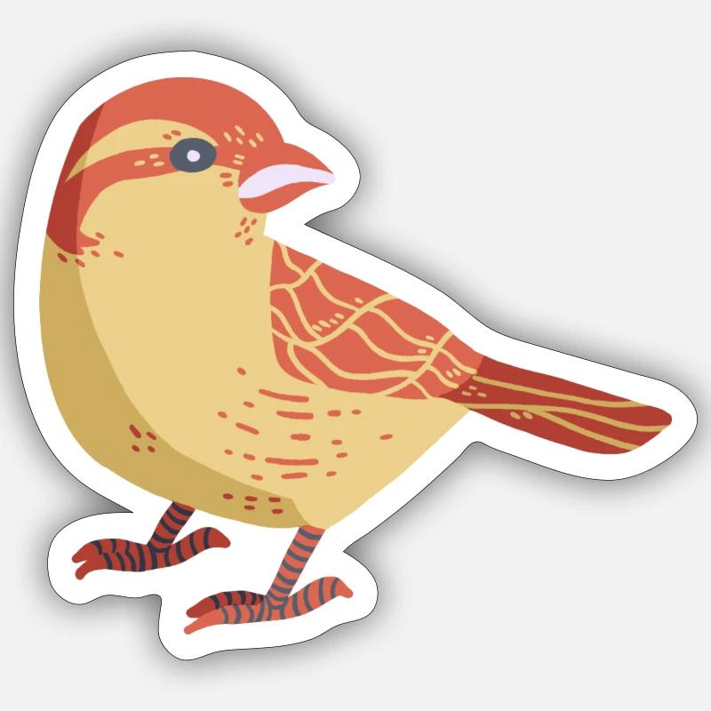 Sparrow Sticker size S (10 x 10 cm)