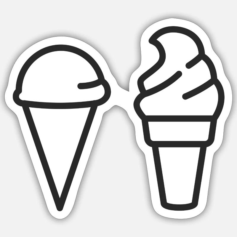 I Never Had Ice Cream - Sticker size S (10 x 10 cm) - white matte