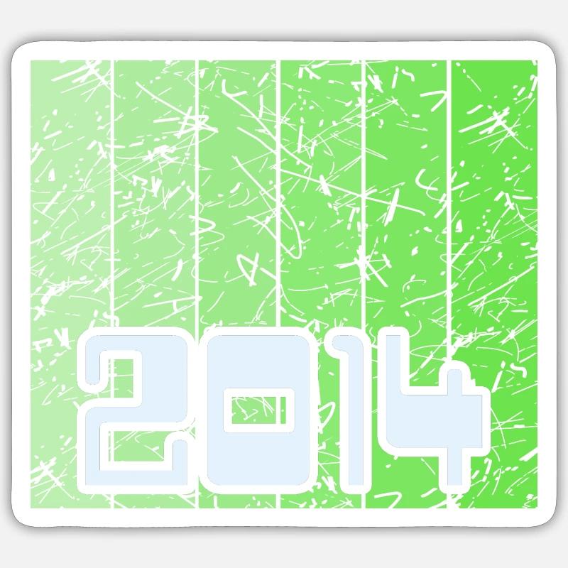 Year: 2014 - Sticker size S (10 x 10 cm) - white matte