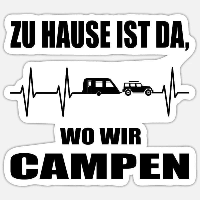 camping - Sticker Größe S (10 x 10 cm) - Mattweiß