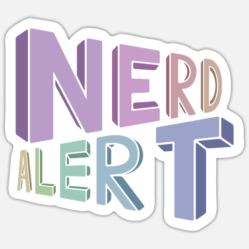 Nerd Alert Sticker Größe S (10 x 10 cm)