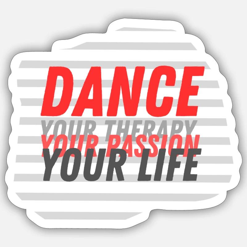 Dance - Sticker Größe S (10 x 10 cm) - Mattweiß