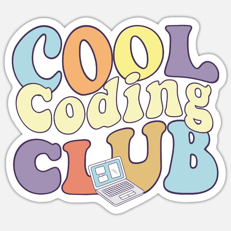 Programmeur informatique Cool Coding Club Codeur Sticker taille S (10 x 10 cm)