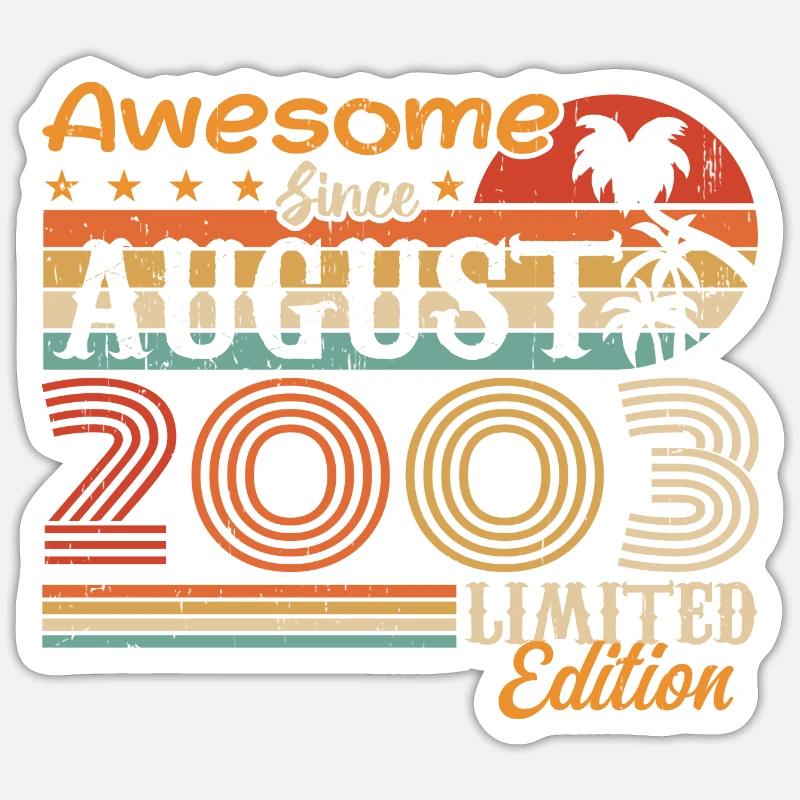 2003 August Geschenkidee August 2003 Sticker Größe S (10 x 10 cm)