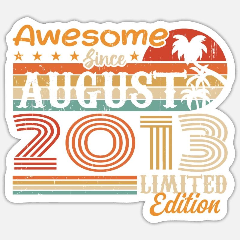 2013 August Geschenkidee August 2013 - Sticker Größe S (10 x 10 cm) - Mattweiß
