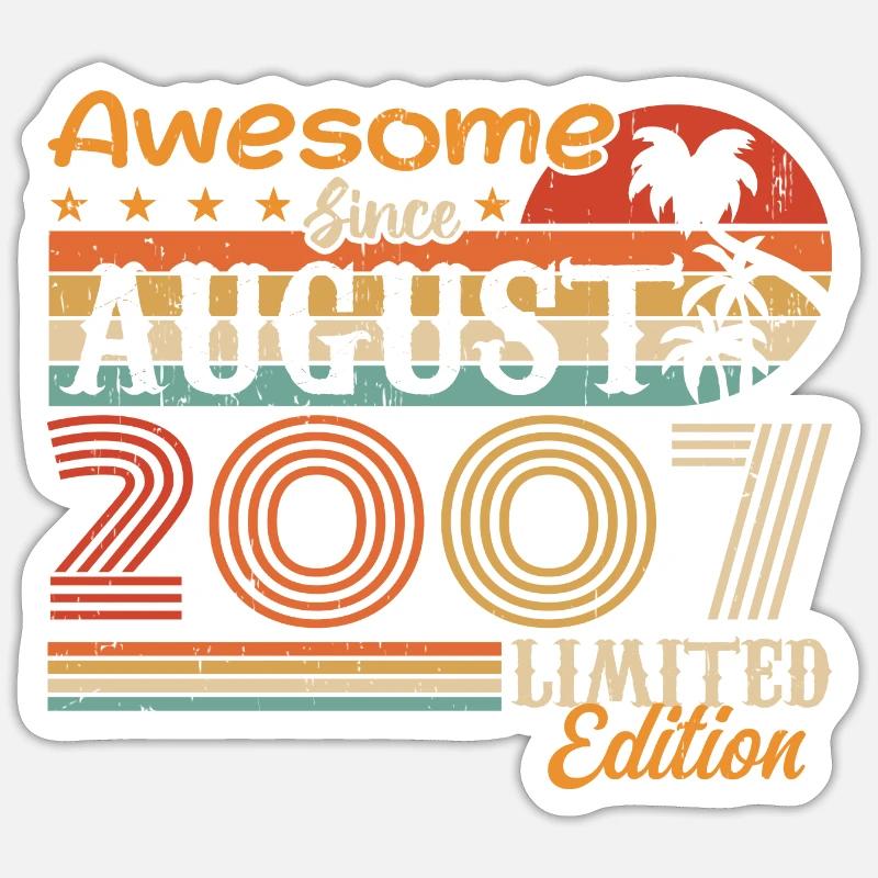 2007 August Geschenkidee August 2007 Sticker Größe S (10 x 10 cm)