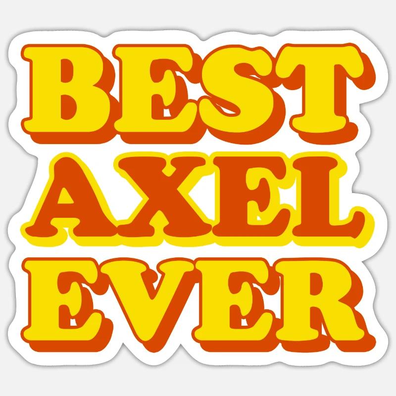 Axel First name Funny gift - Sticker size S (10 x 10 cm) - white matte