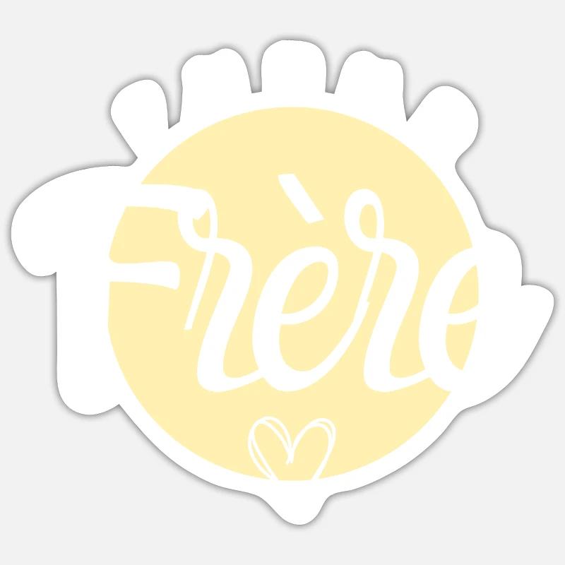Futur frère - Sticker taille S (10 x 10 cm) - blanc mat