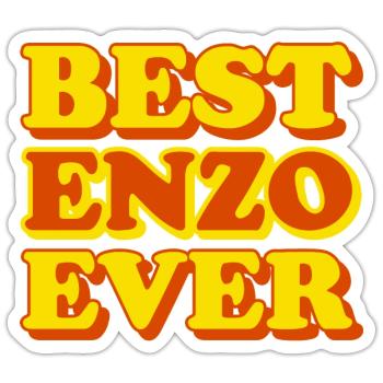 Enzo First Name Funny Gift - Sticker size S (10 x 10 cm) - white matte - Front