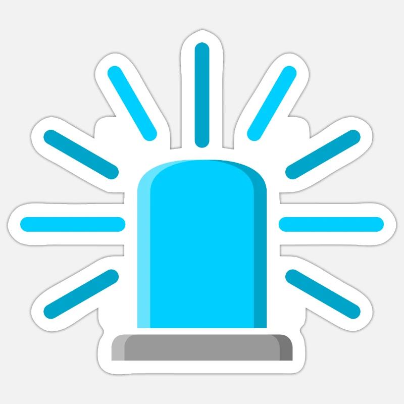 Bleu - Sticker taille S (10 x 10 cm) - blanc mat