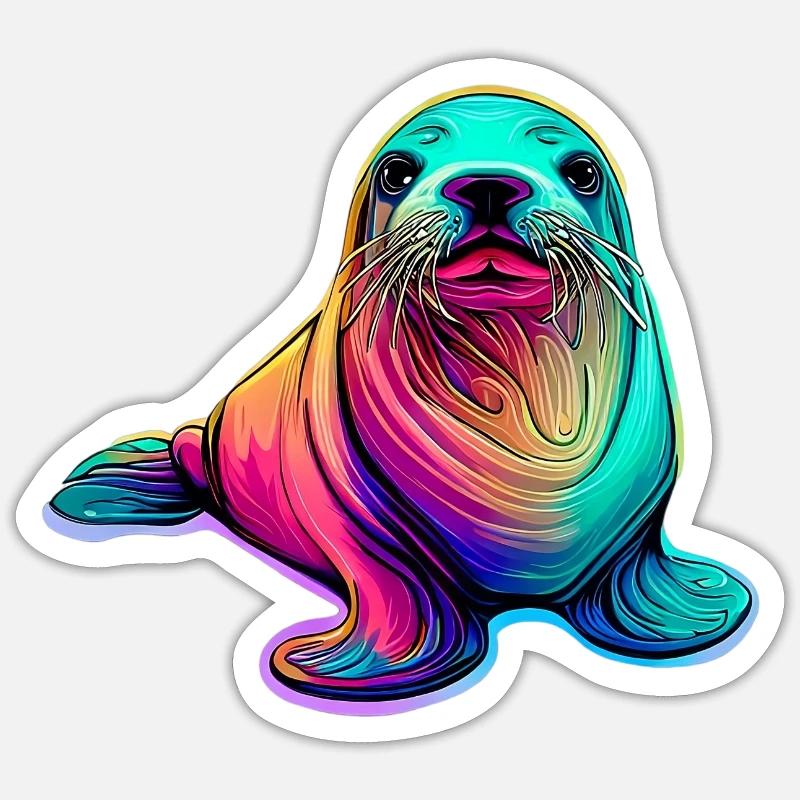 Phoque Sticker taille S (10 x 10 cm)