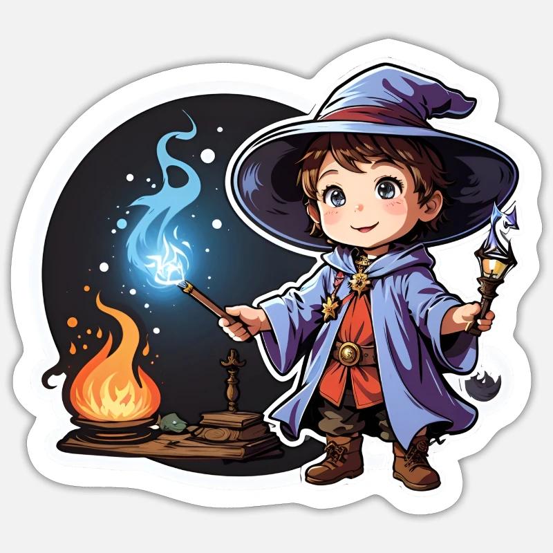 Apprentice Wizard - Sticker size S (10 x 10 cm) - white matte