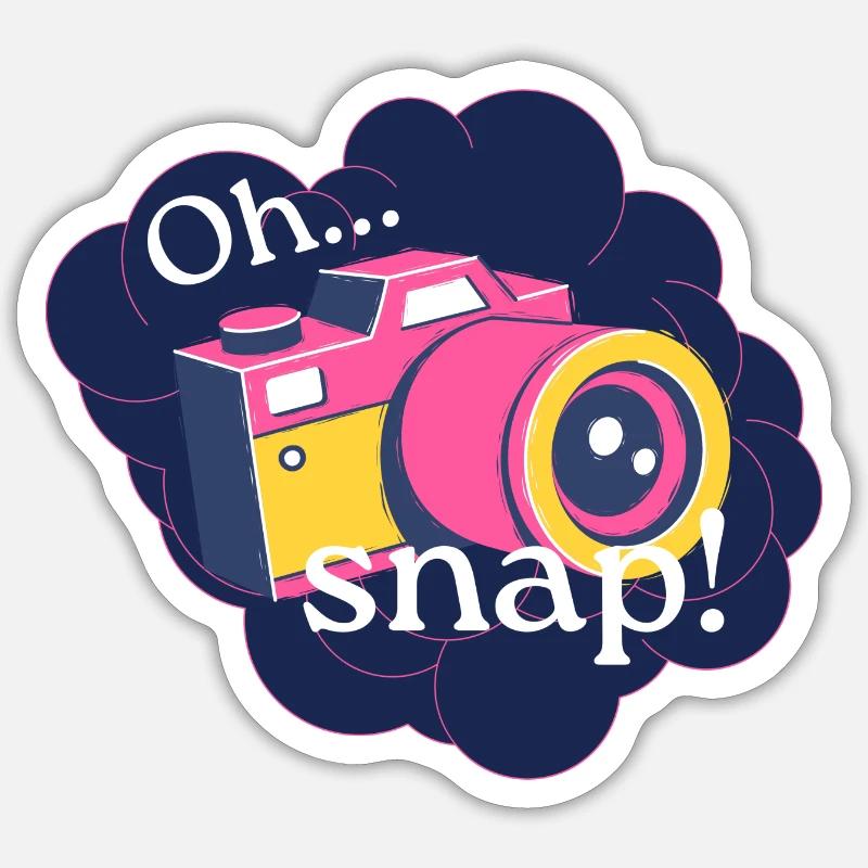 « Oh snap! » - Sticker taille S (10 x 10 cm) - blanc mat