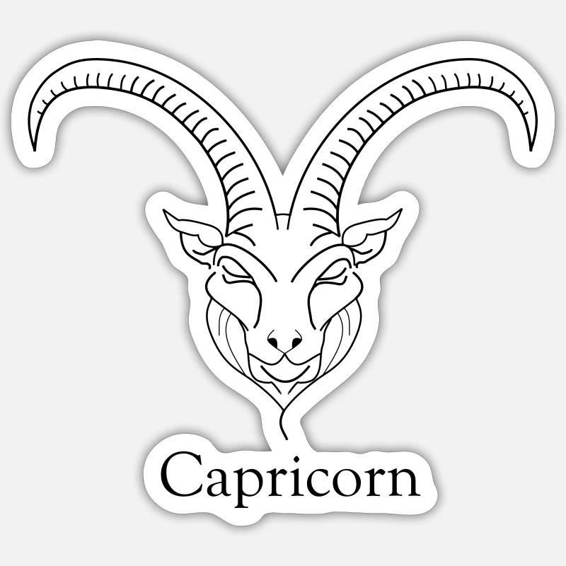 Sternzeichen - Steinbock Sticker Größe S (10 x 10 cm)