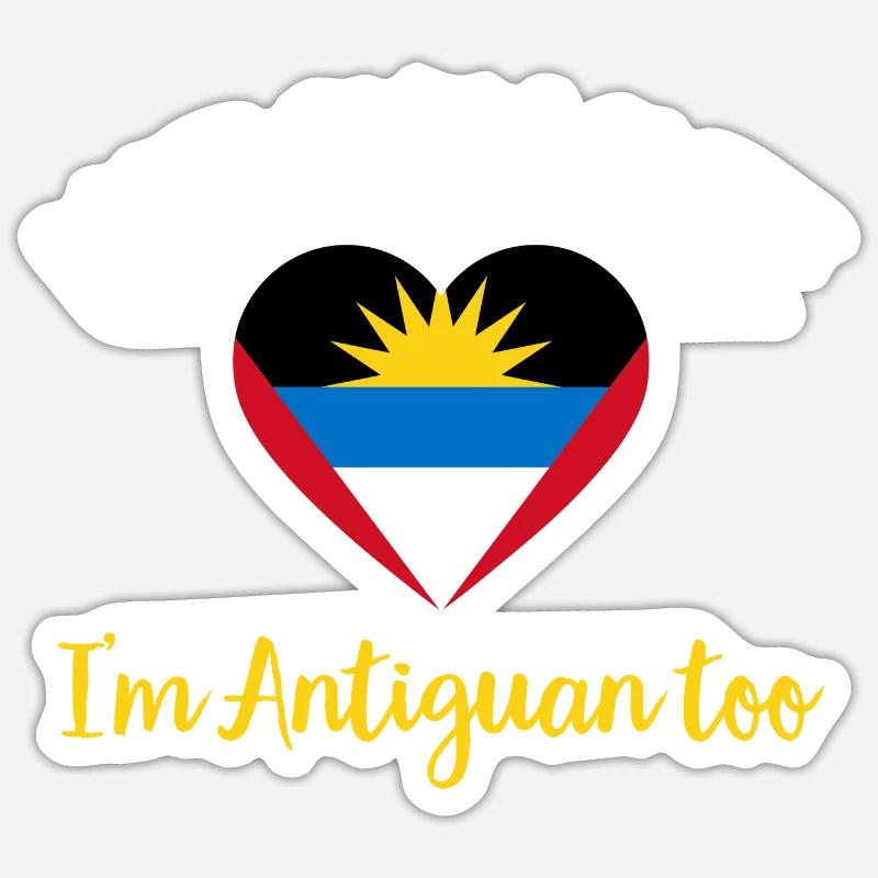 Drapeau d’Antigua-et-Barbuda Sticker taille S (10 x 10 cm)