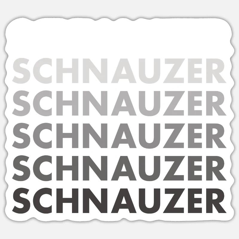 Schnauzer - Sticker Größe S (10 x 10 cm) - Mattweiß