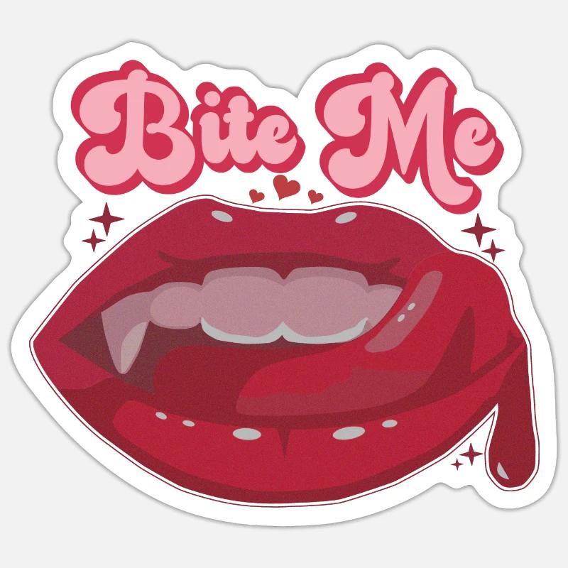 Sexy Groovy Halloween Design - de vampire Sticker taille S (10 x 10 cm)