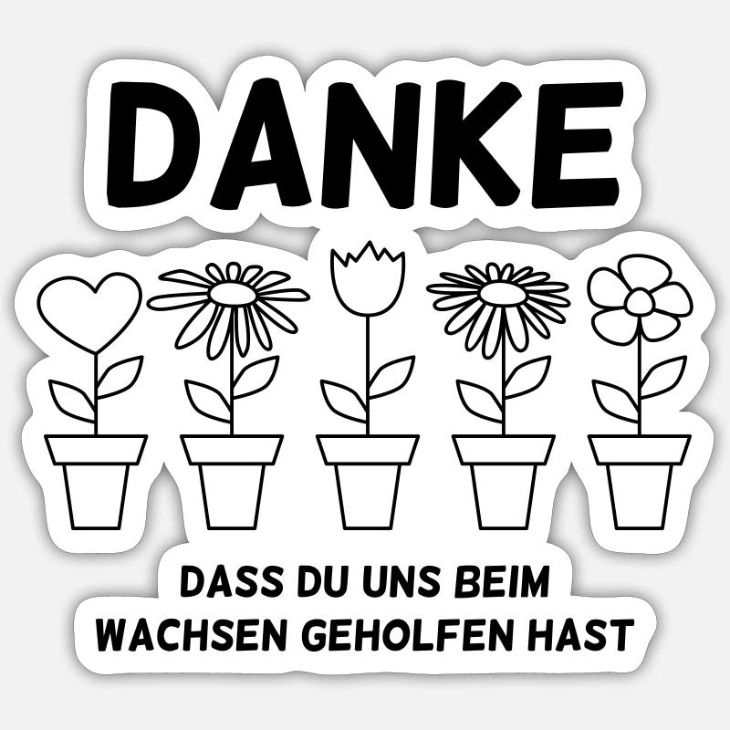Abschiedsgeschenk Erzieherin - Sticker Größe S (10 x 10 cm) - Mattweiß