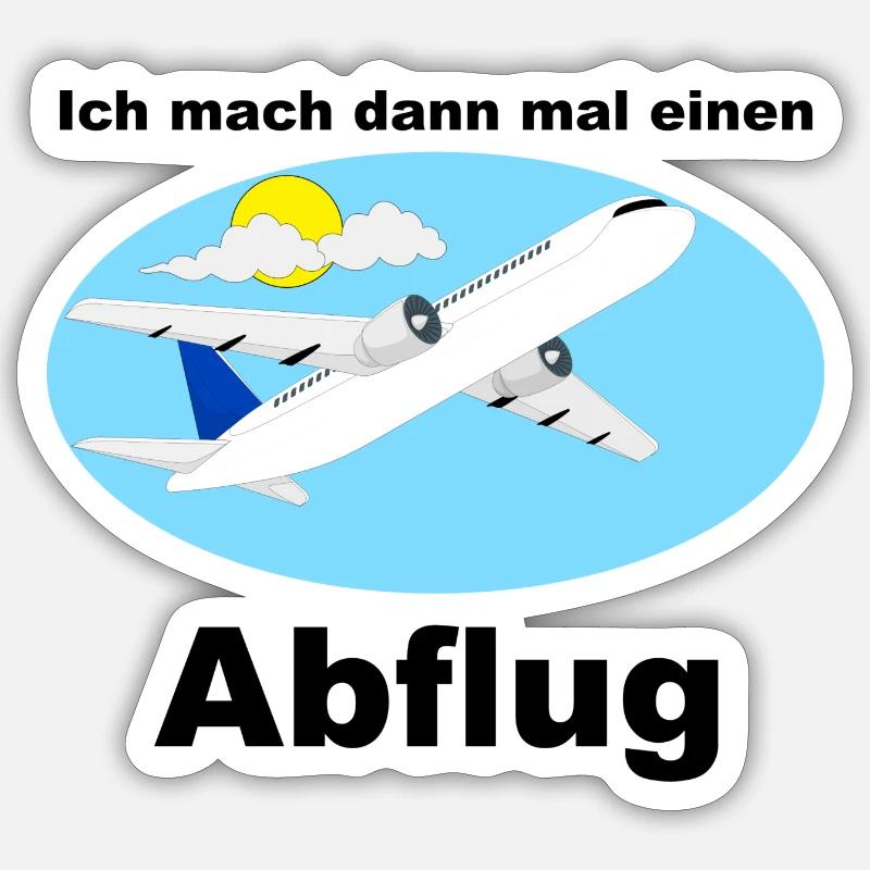 Abflug Sticker Größe S (10 x 10 cm)