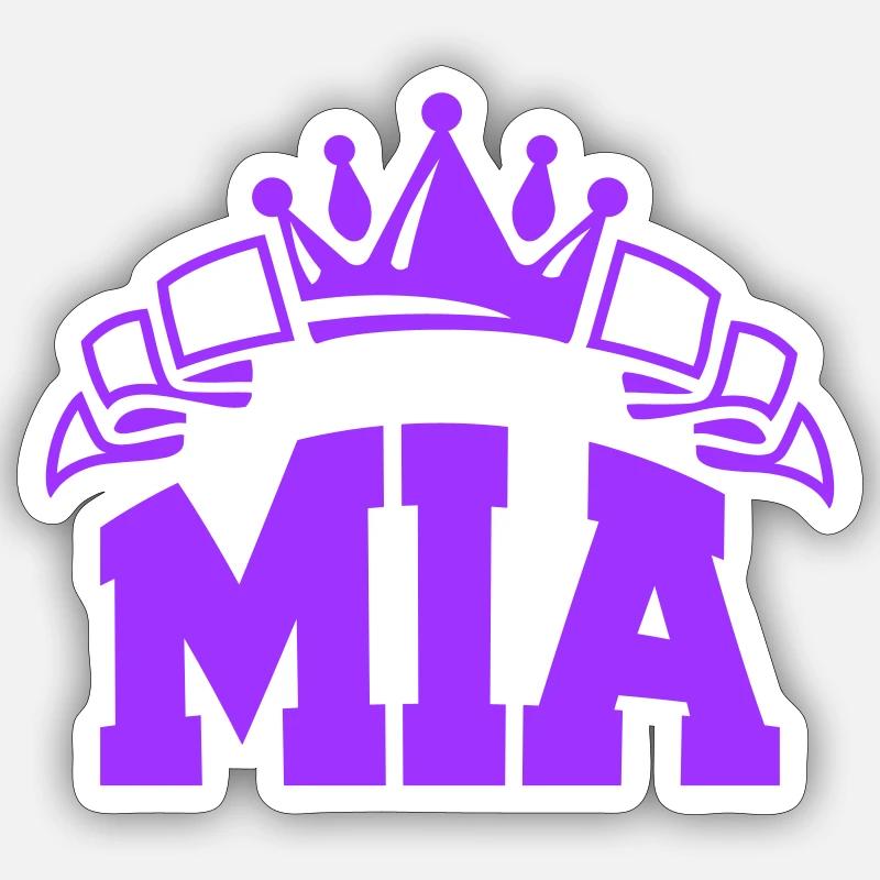 MIA - Sticker taille S (10 x 10 cm) - blanc mat