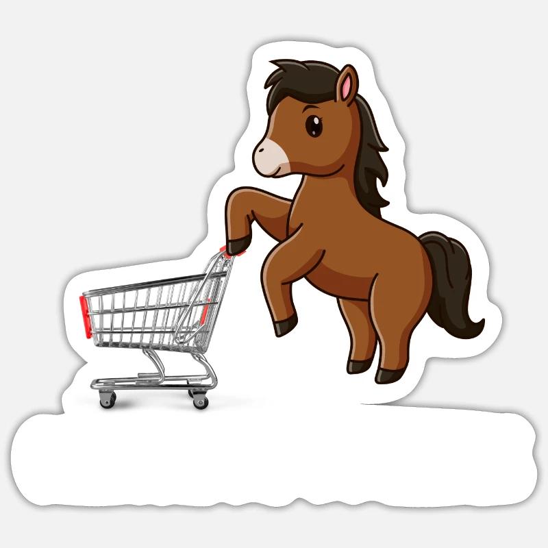 cheval de courses Sticker taille S (10 x 10 cm)