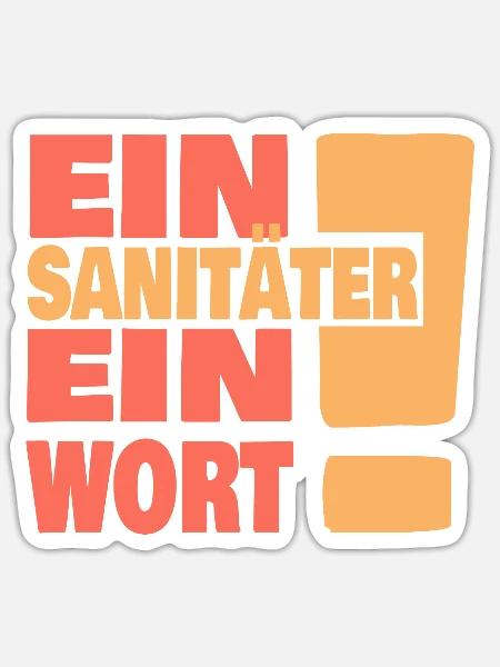 Sanitäter Sanitäter - Sticker Größe S (10 x 10 cm) - Mattweiß