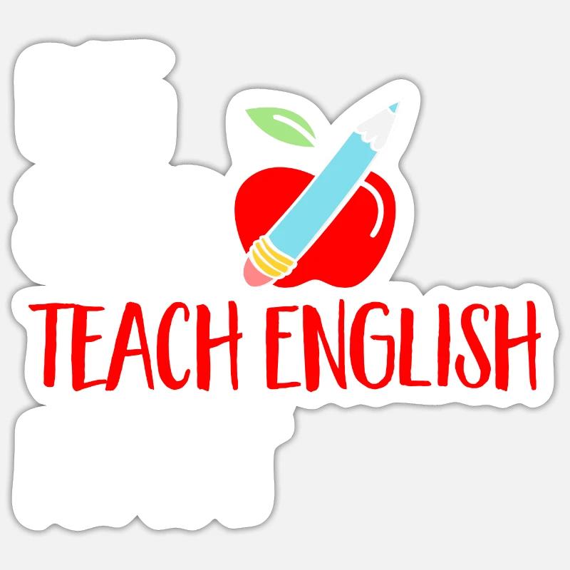 Professeur d’anglais langue seconde langue étrangère Sticker taille S (10 x 10 cm)