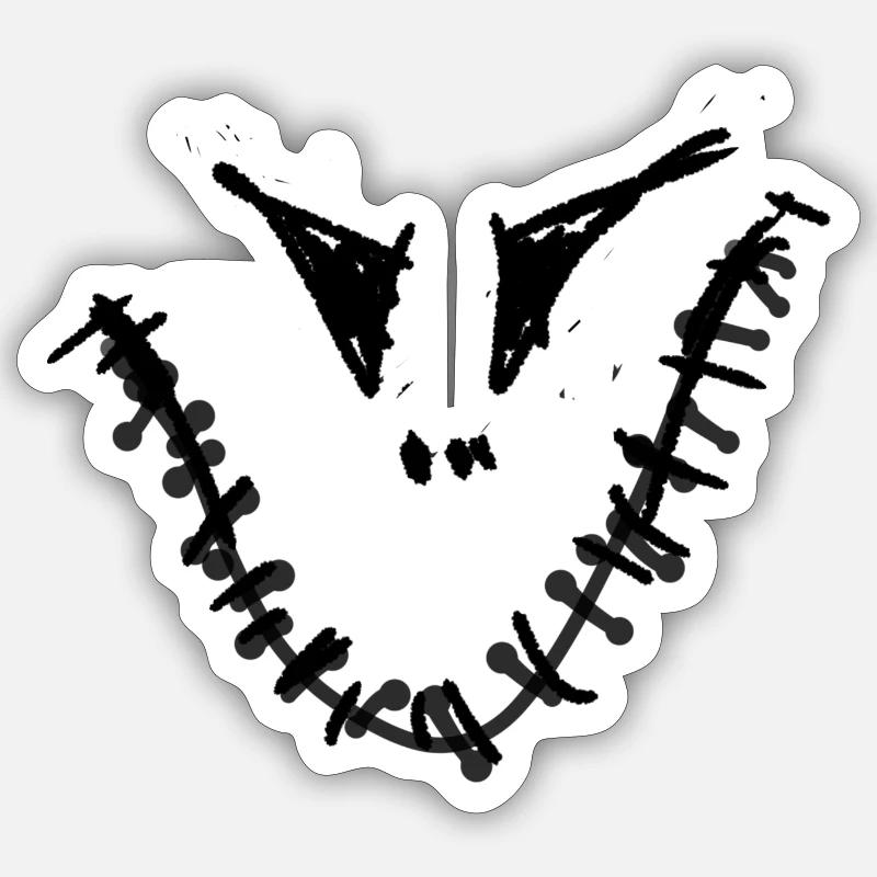 face,comic,halloween,monster - Sticker size S (10 x 10 cm) - white matte