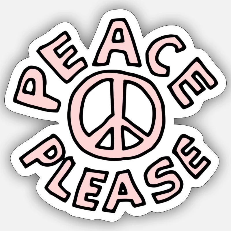 peace please Sticker Größe S (10 x 10 cm)