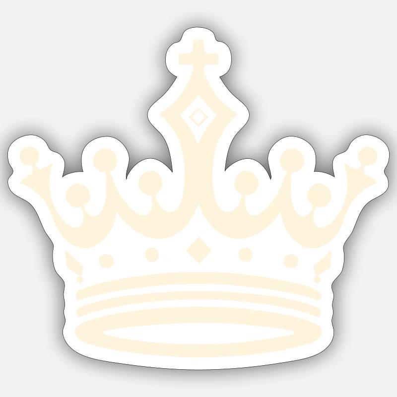 Crown of Elegance - Sticker size S (10 x 10 cm) - white matte