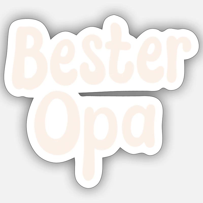 Bester Opa - Sticker Größe S (10 x 10 cm) - Mattweiß
