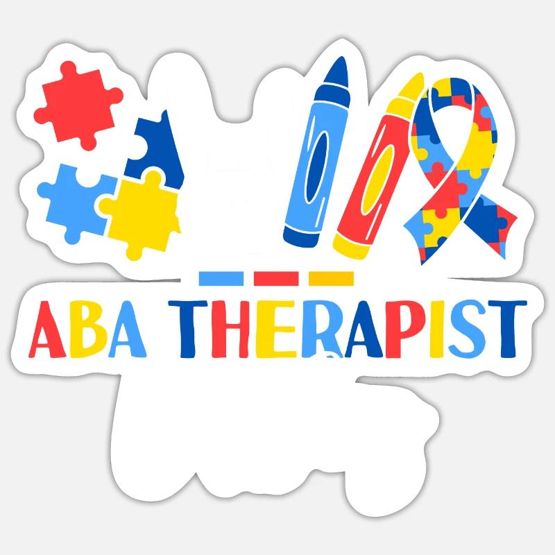ABA Therapist Vibes Applied Behavior Analysis Sticker Größe S (10 x 10 cm)