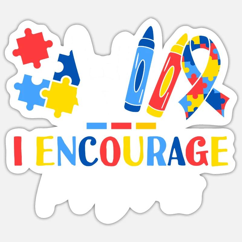 I Encourage Progress ABA Therapist Behavioral Sticker Größe S (10 x 10 cm)