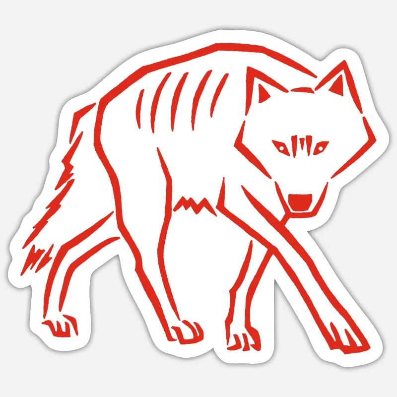 Stepping Down (Red) Sticker size S (10 x 10 cm)