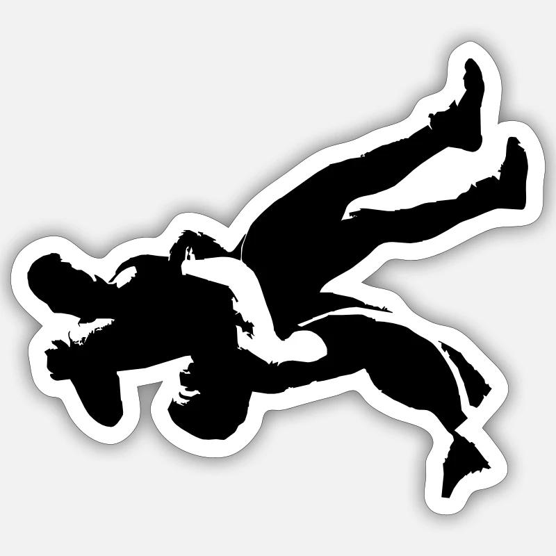 Lutteur Sticker taille S (10 x 10 cm)
