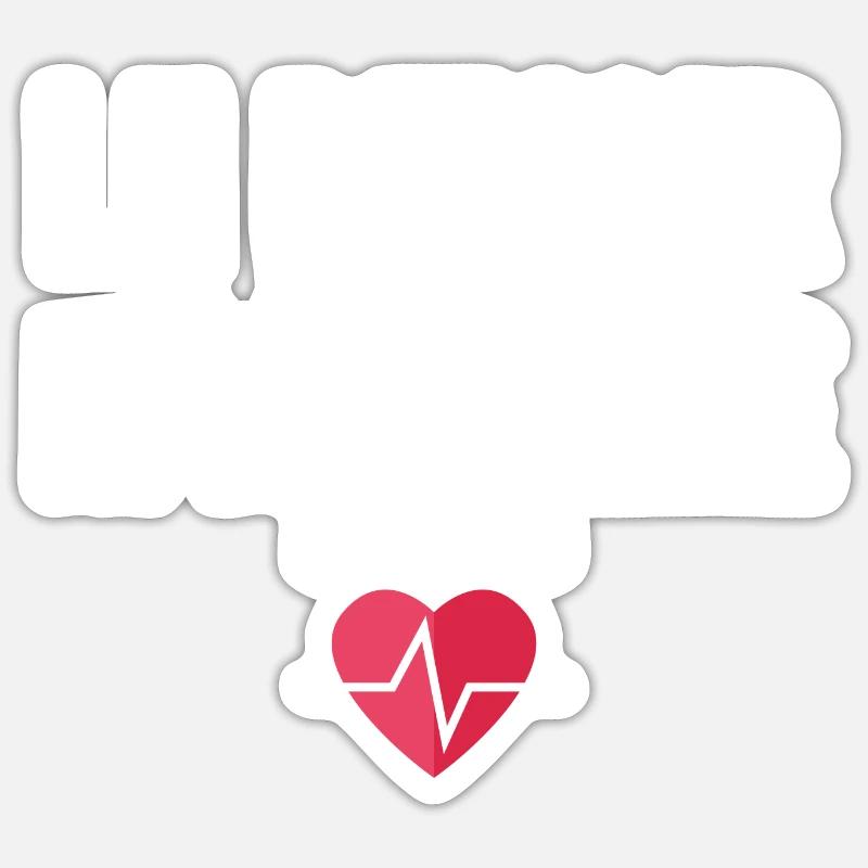 Le devoir m'appelle infirmier - Sticker taille S (10 x 10 cm) - blanc mat