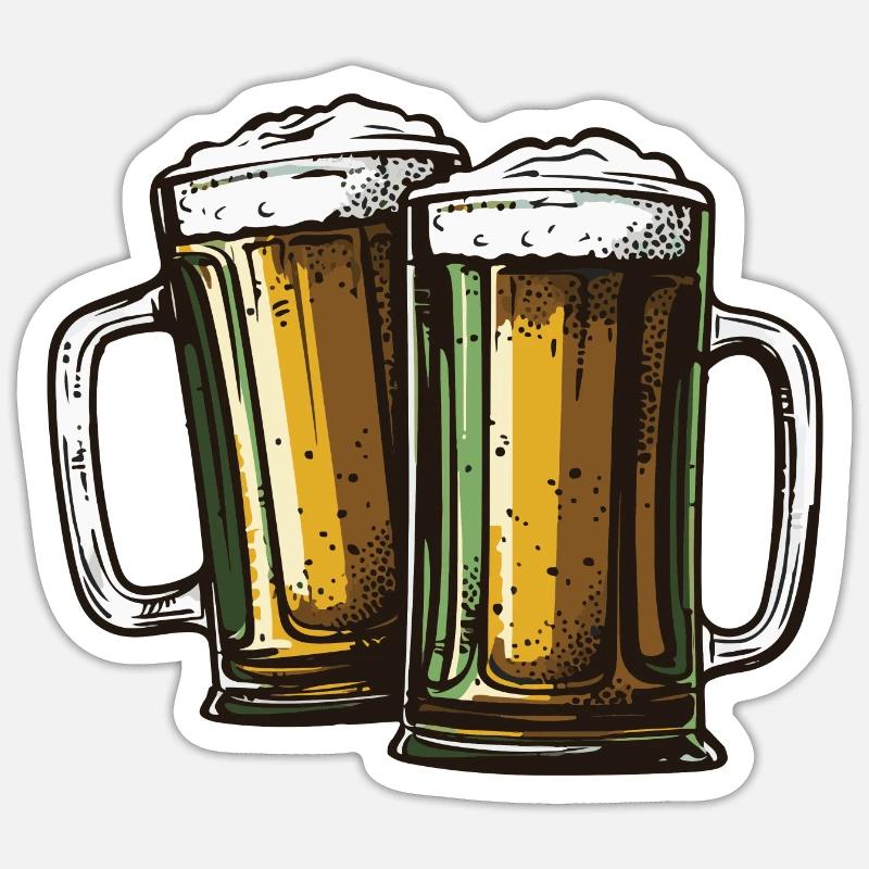 Bier Glas Prost Drinking Sticker Größe S (10 x 10 cm)