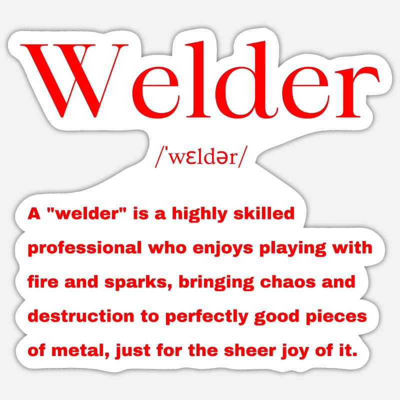 Welder - Sticker size S (10 x 10 cm) - white matte
