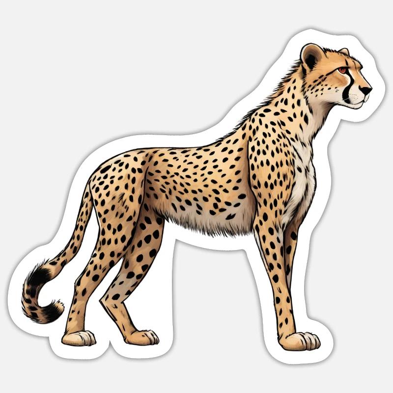 Guépard Sticker taille S (10 x 10 cm)