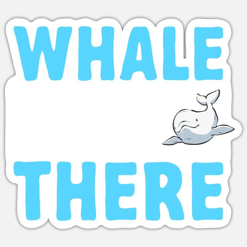 Weißwal Beluga Wal - Sticker Größe S (10 x 10 cm) - Mattweiß