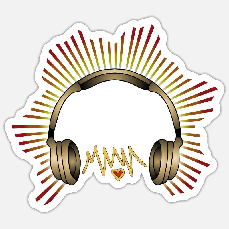 Earphone - Sticker size S (10 x 10 cm) - white matte