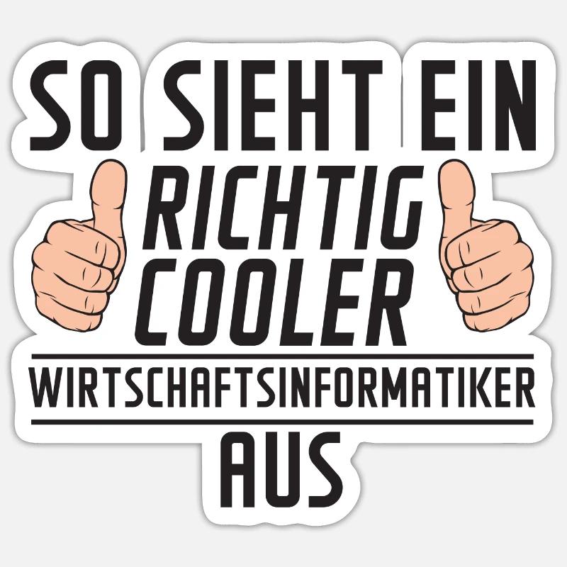 Wirtschaftsinformatiker | Wirtschaft | Informatik - Sticker Größe S (10 x 10 cm) - Mattweiß