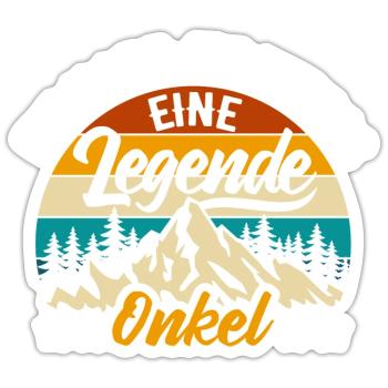Mann, Mythos, Legende - Onkel Name eintragen - Sticker Größe S (10 x 10 cm) - Mattweiß - Vorne