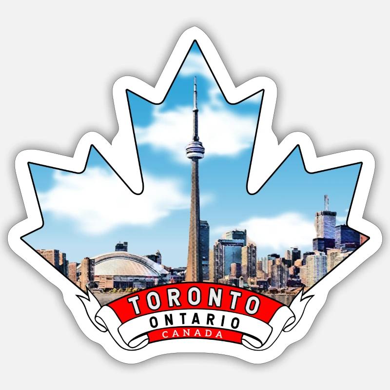 Toronto, Ontario Canada Maple Leaf Sticker size S (10 x 10 cm)