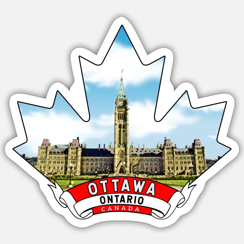 Ottawa, Ontario Canada Maple Leaf Sticker size S (10 x 10 cm)