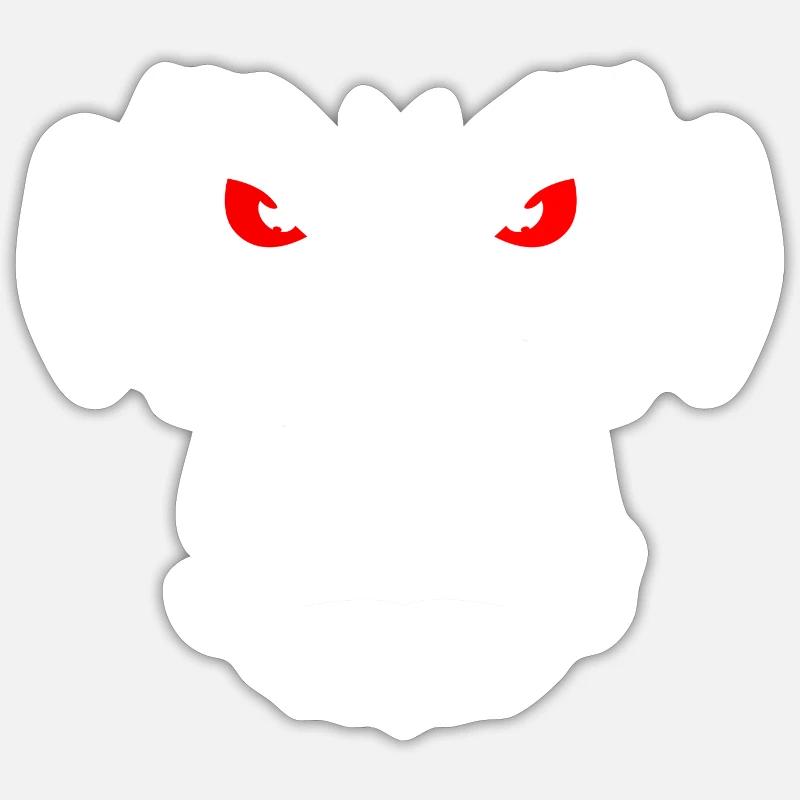 Kong - Sticker Größe S (10 x 10 cm) - Mattweiß