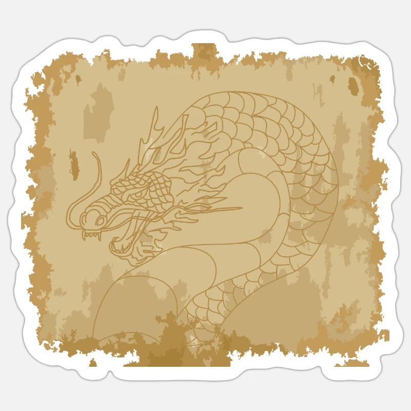 Ancient dragon Sticker size S (10 x 10 cm)