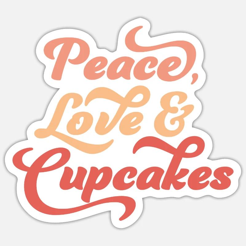 Cupcakes - Sticker size S (10 x 10 cm) - white matte