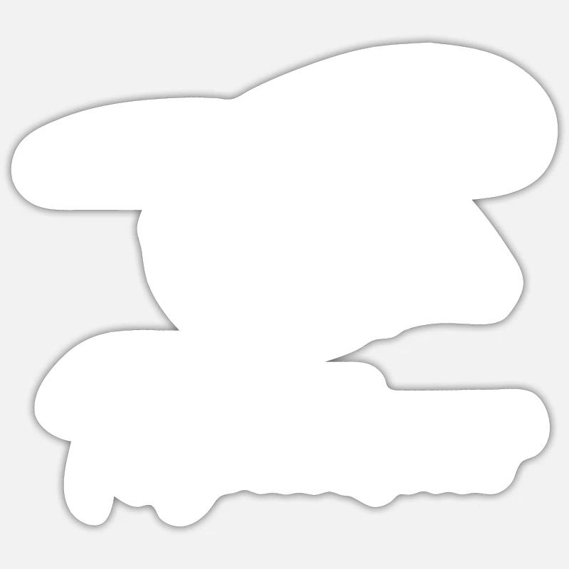 Moucheur - Sticker taille S (10 x 10 cm) - blanc mat